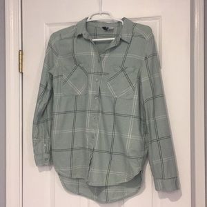 Plaid button down shirt